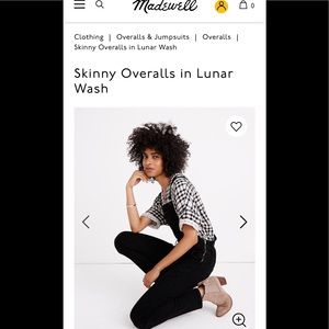 NWOT Madewell skinny denim overalls